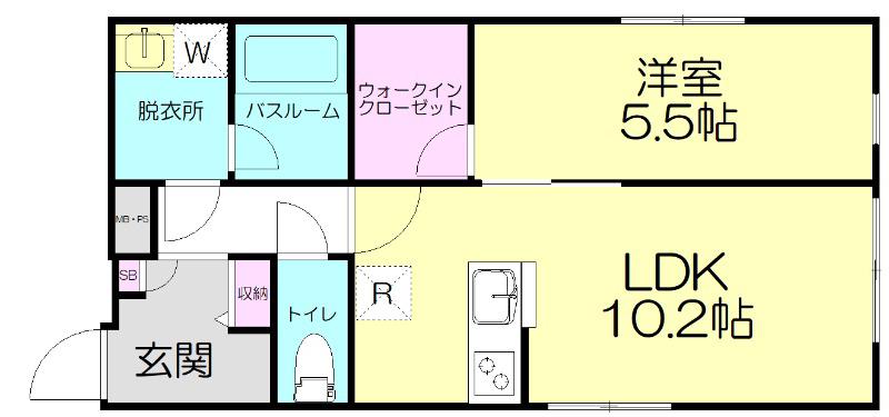 FIERTE 浅草(1LDK/1階)の間取り写真