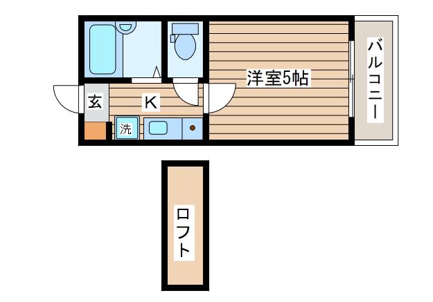 ベルシティ東仙台(1K/4階)の間取り写真