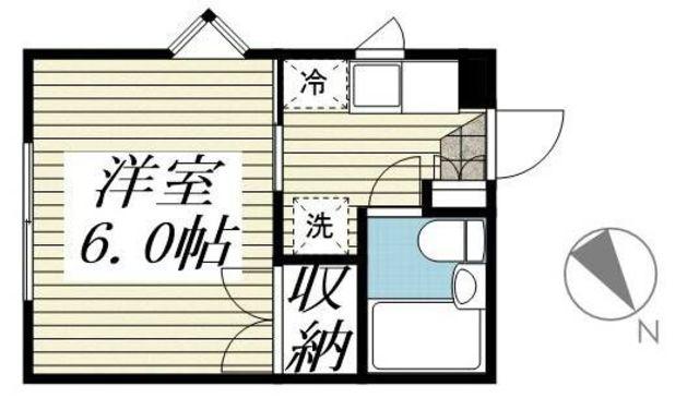 エンゼル596(1K/2階)の間取り写真