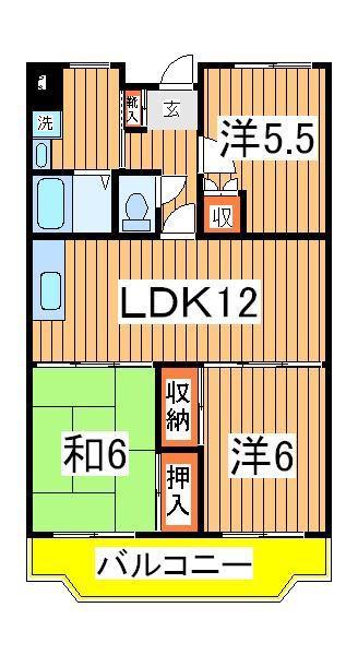 プレジオⅡ(3LDK/3階)の間取り写真