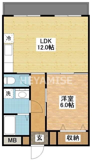 エムズヴィラ(1LDK/3階)の間取り写真