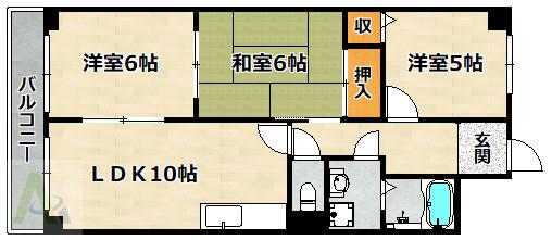 シャトレンうぐいす(3LDK/1階)の間取り写真