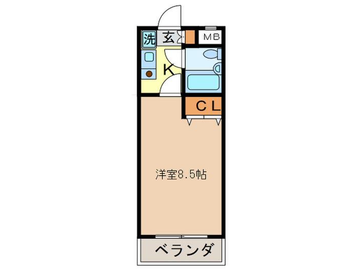 カオパレスNO-20FLAT-GI(1K/1階)の間取り写真