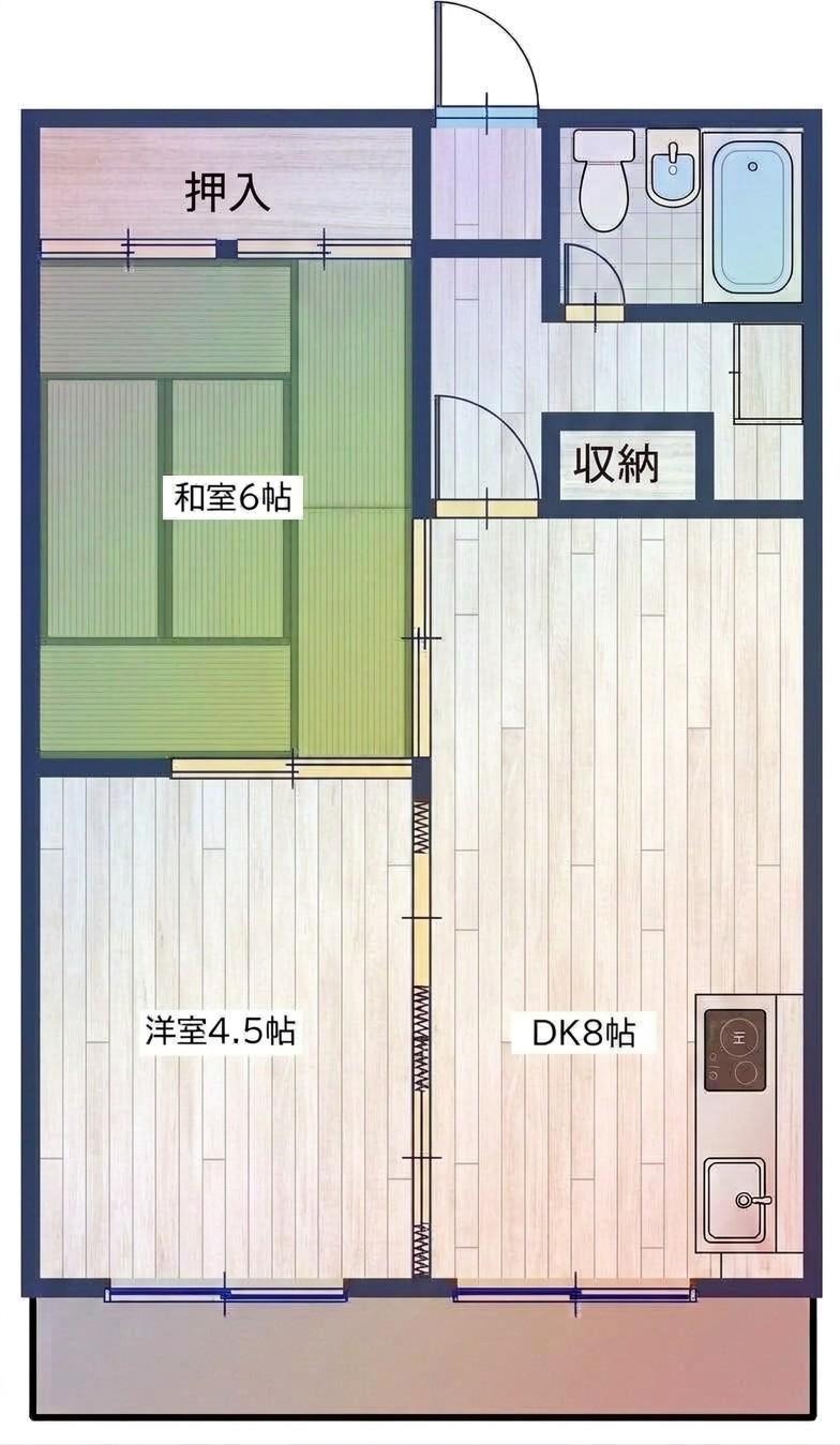 柏田第3ビル(2DK/3階)の間取り写真