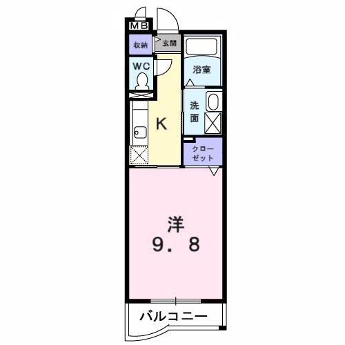 アドラブール(1K/3階)の間取り写真