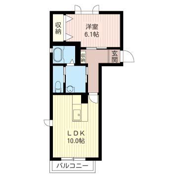 SHA MAISON 益子(1LDK/1階)の間取り写真