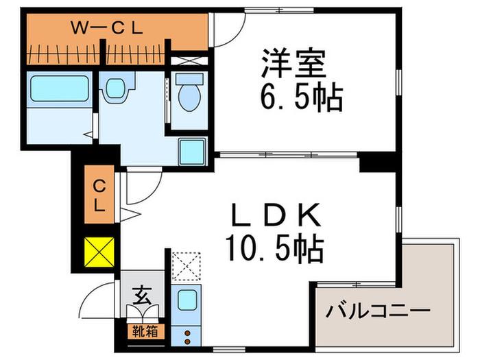 TIARAGARDEN(1LDK/2階)の間取り写真