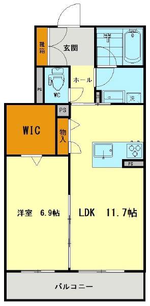 BON ARBRE(1LDK/2階)の間取り写真