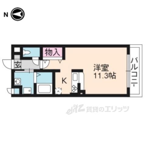京町壱番館(1K/4階)の間取り写真