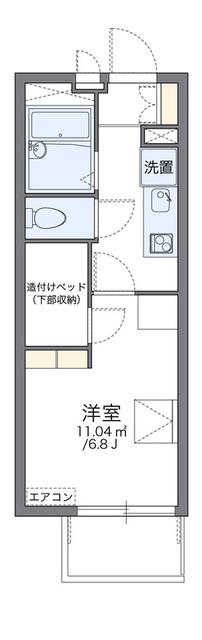 レオパレスアローステージ(1K/1階)の間取り写真