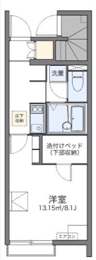 ＪＲ武蔵野線 吉川駅 徒歩18分 2階建 築17年(1K/1階)の間取り写真