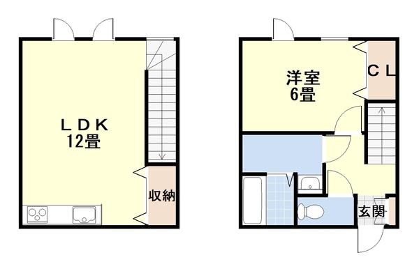 メゾンドK136(1LDK/1階)の間取り写真