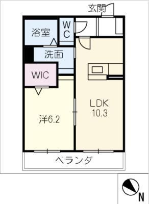 グーテンターク(1LDK/1階)の間取り写真
