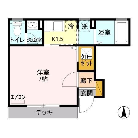 LUIRE(1K/1階)の間取り写真