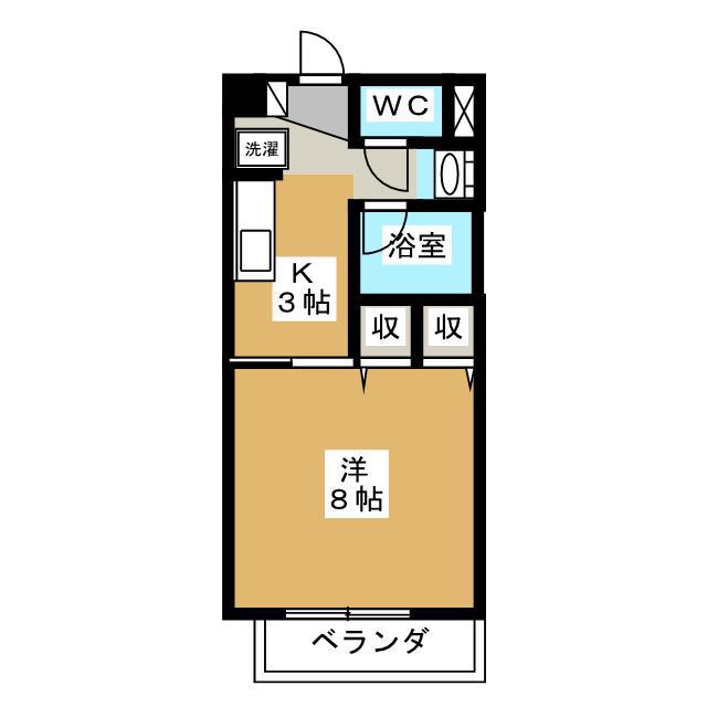 プライムステージ(1K/2階)の間取り写真