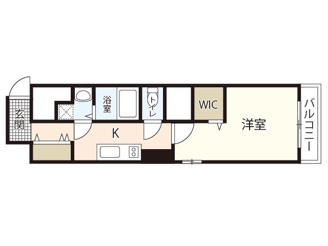 7FLATS(1K/2階)の間取り写真
