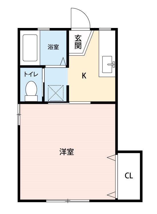 アネックス尾形(1K/2階)の間取り写真