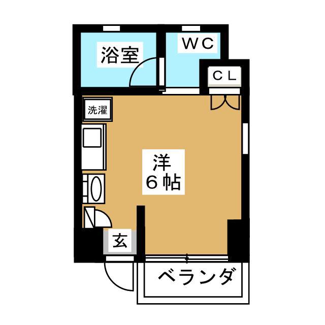 石井ビル(ワンルーム/1階)の間取り写真