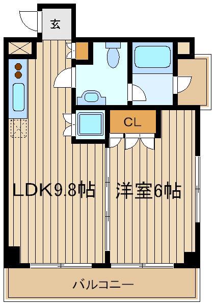 スコーグ(1LDK/2階)の間取り写真