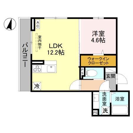 クレスタ(1LDK/2階)の間取り写真