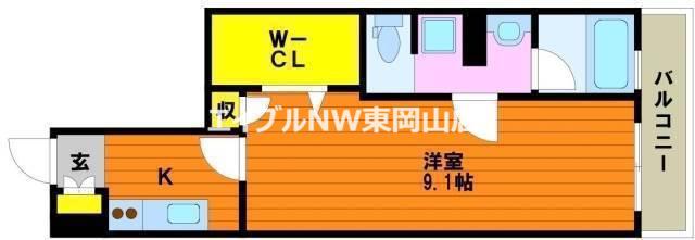OWLSTYLE UCHISANGE(1K/9階)の間取り写真