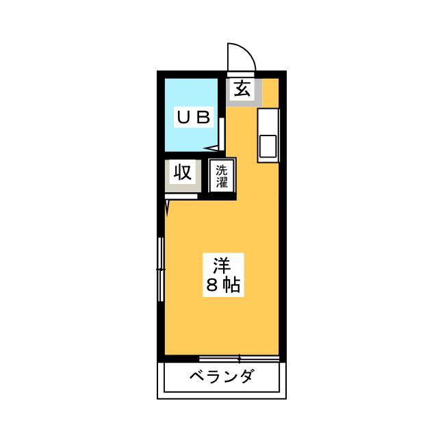 メゾン DE ベルグラン(1K/2階)の間取り写真