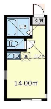 ユナイト神明ロザリーの杜(ワンルーム/1階)の間取り写真