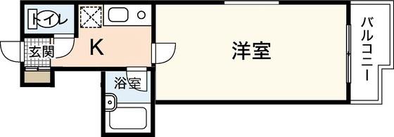 多田ビル(1K/4階)の間取り写真