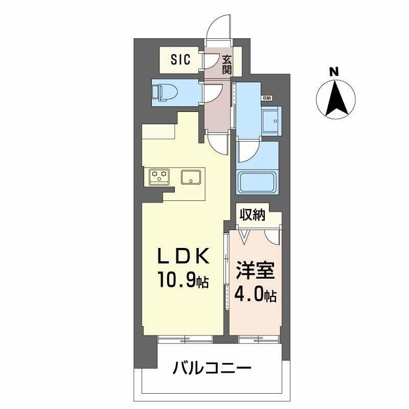 OXION太閤通(1LDK/7階)の間取り写真