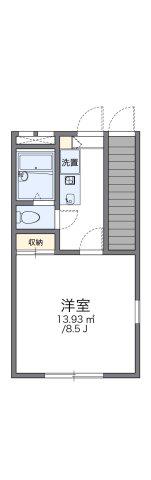 レオパレス鶴間アイリスI(1K/1階)の間取り写真
