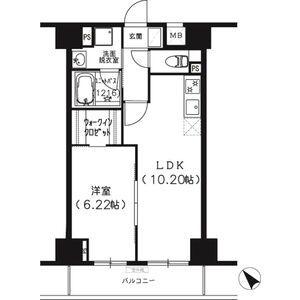 S-FORT船橋塚田(1LDK/5階)の間取り写真
