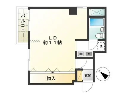 シンフォニープラザ(ワンルーム/3階)の間取り写真