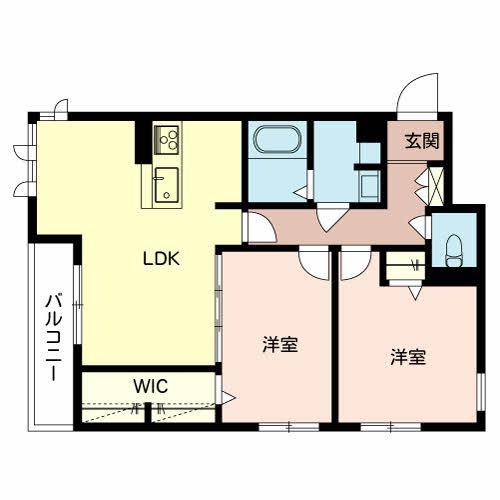 シャーメゾンK(2LDK/3階)の間取り写真