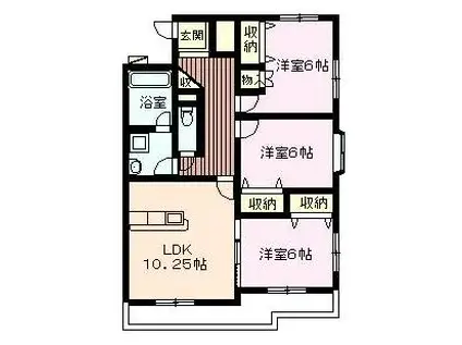 カーサヴェルデ(3LDK/3階)の間取り写真