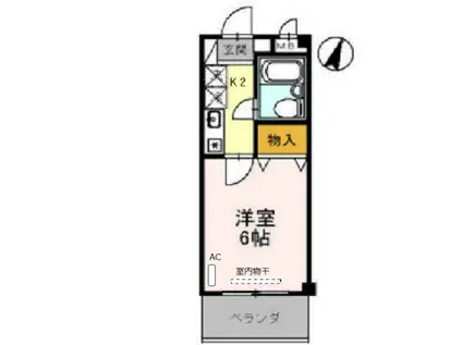 ラシャンブル福田Ⅰ(1K/3階)の間取り写真