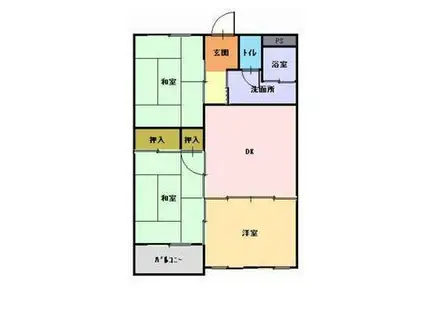 坂上マンション(3DK/1階)の間取り写真