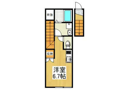 MQUARTO秋津(ワンルーム/2階)の間取り写真