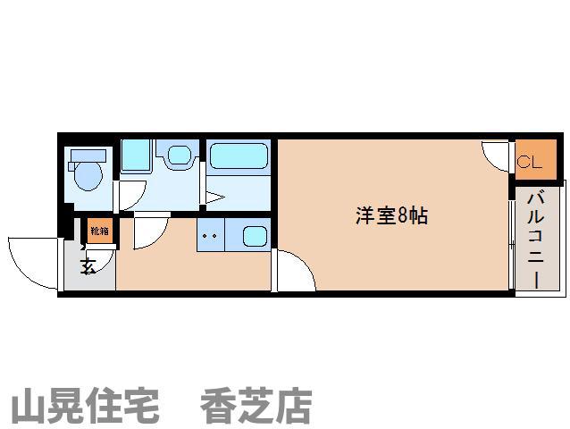 クレイノヴィオーラ(1K/1階)の間取り写真