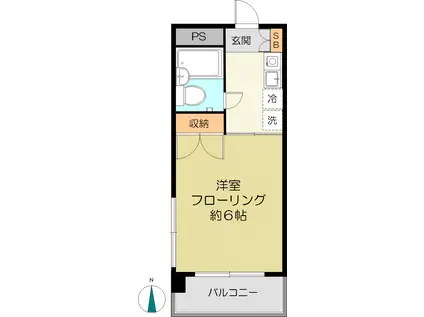 カーム・スクエア(1K/3階)の間取り写真