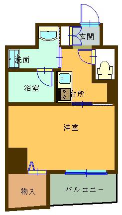 グランメゾン三宿矢野(1K/4階)の間取り写真
