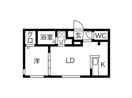 TERRACE KASUMI(1LDK/2階)の間取り写真