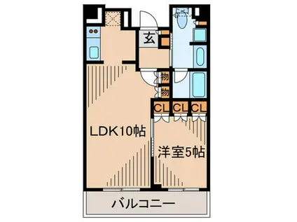 パークアクシス御茶ノ水ステージ(1LDK/2階)の間取り写真
