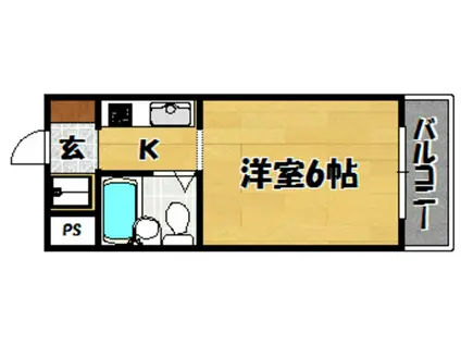 プレアール上新庄II(1K/2階)の間取り写真