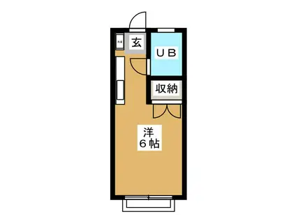 エルデハイム(ワンルーム/2階)の間取り写真