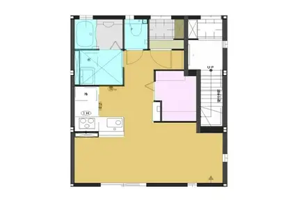 LIEN-B(ワンルーム/1階)の間取り写真