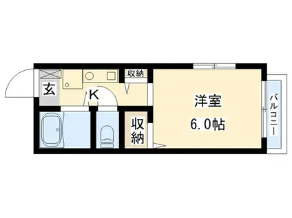 セフィラ生光苑(1K/1階)の間取り写真