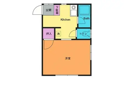 ハイツあだん(1K/1階)の間取り写真