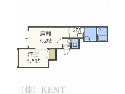 アーバンライフ発寒南(1LDK/3階)の間取り写真