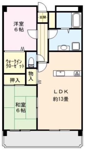 ステラ・コート弐番館(2LDK/1階)の間取り写真
