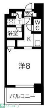 GRAN PASEO門前仲町II(1K/10階)の間取り写真